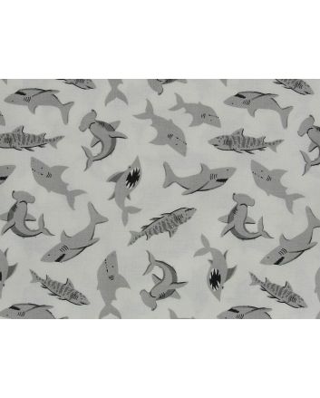 Shark Swim Cotton Print
