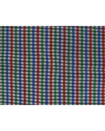 Shiny Metallic Striped Taffeta - Red, Green and Blue