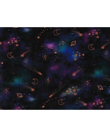 Shooting Glitter Star Galaxy Cotton Jersey Print