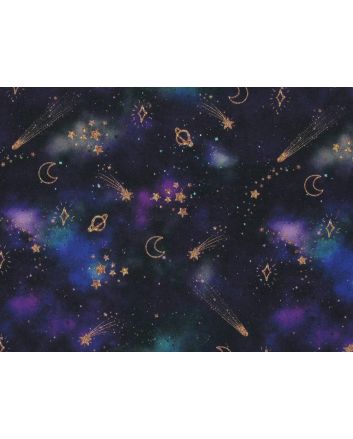 Shooting Glitter Star Galaxy Cotton Print