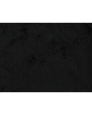 Short Pile Fur Fabric - Black