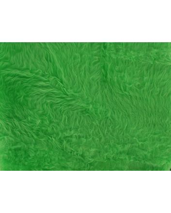 Short Pile Fur Fabric - Lime