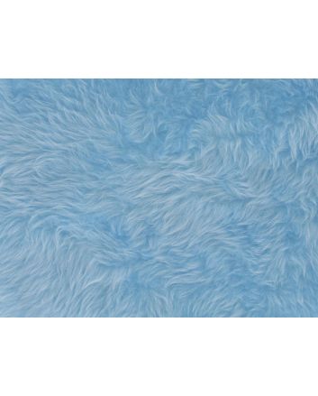 Short Pile Fur Fabric - Sky Blue