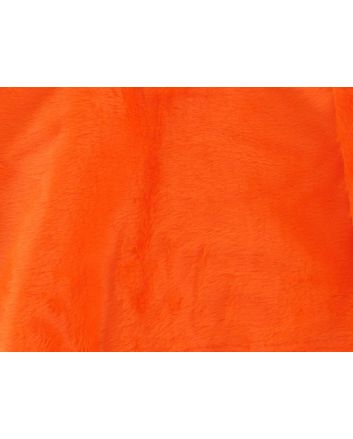 Short Pile Fur Fabric - Tangerine