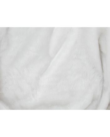 Short Pile Fur Fabric - White