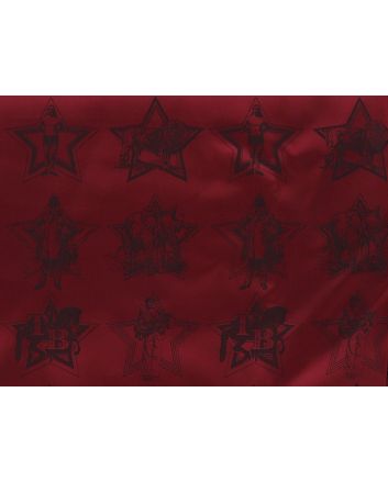 Showman Two Tone Jacquard Acetate Viscose Lining, Red