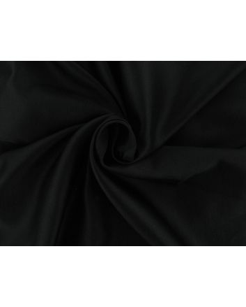 Silk Cotton Blend Soft Satin, Black
