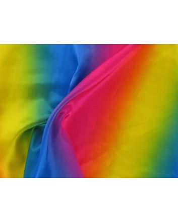 Silk Feel Polyester Satin, Rainbow