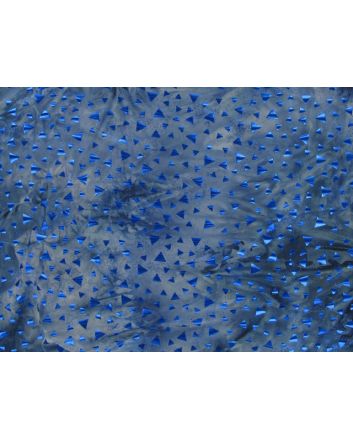 Single Span Water Print with Foil - Blue