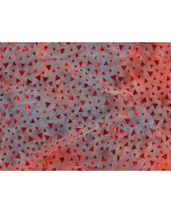 Single Span Water Print with Foil - Red