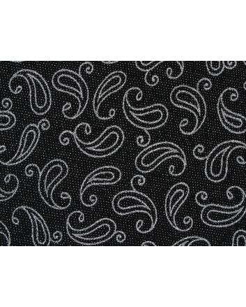 Slinky Stretch Dobby Paisley, Silver