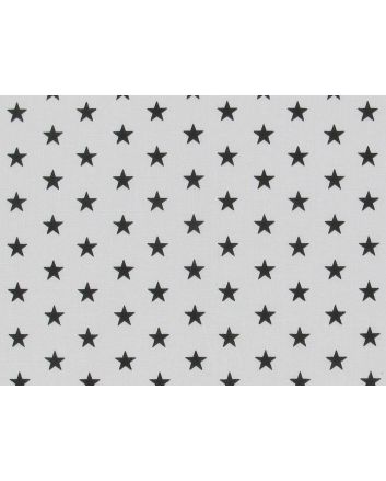 Small Stars Polycotton Print, Black
