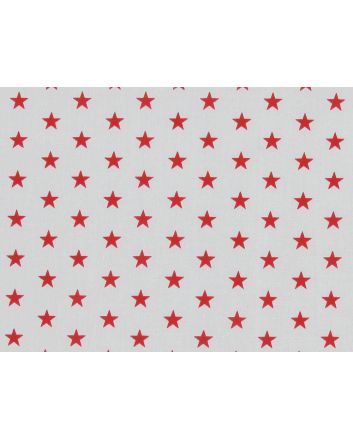 Small Stars Polycotton Print, Red