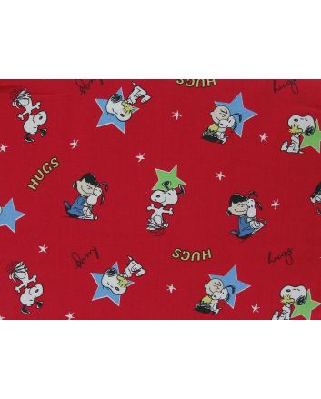 Snoopy Hugs Cotton Print