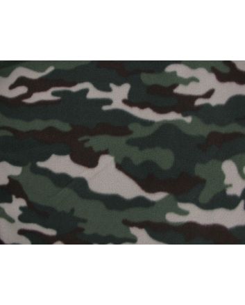Soft Anti Pil Fleece, Camouflage, Green