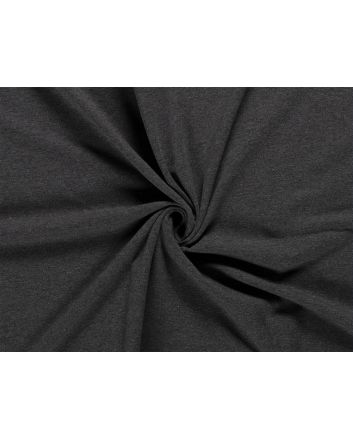 Soft Brushed Cotton French Terry, Dark Grey Melange