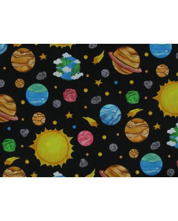 Solar System Flex Cotton Print