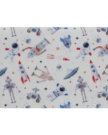 Space Robots Cotton Jersey
