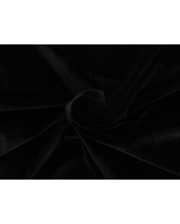 Spandex Plush Stretch Velour, Black