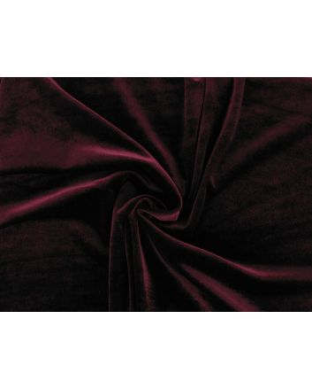 Spandex Plush Stretch Velour, Burgandy