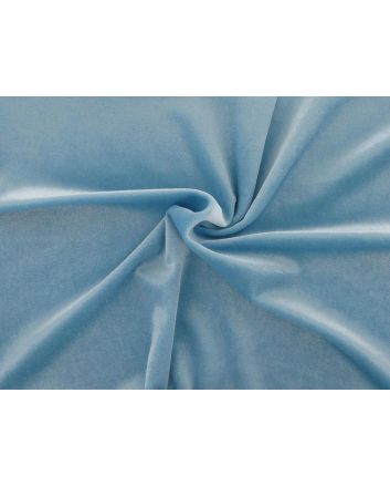 Spandex Plush Stretch Velour, Light Blue