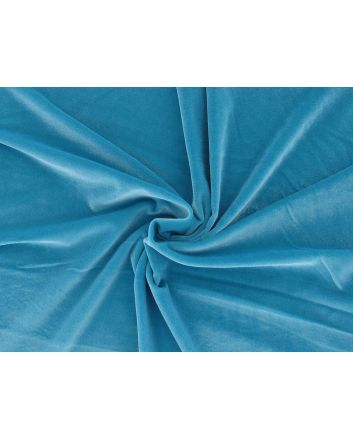 Spandex Plush Stretch Velour, Neon Turquoise