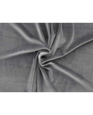 Spandex Plush Stretch Velour, Silver
