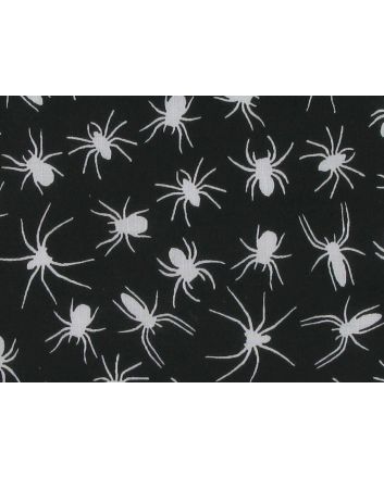Spiders Polycotton Print, Black