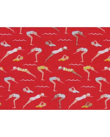Splash and Swim Polycotton, Red