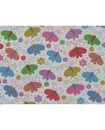 Spotty Butterfly Garden Polycotton Print