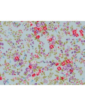 Spring Meadow Cotton Poplin Print, Sky