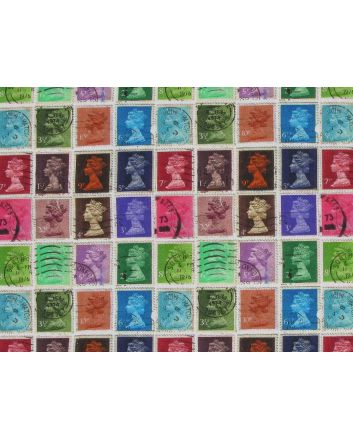 Stamp Collection Cotton Print