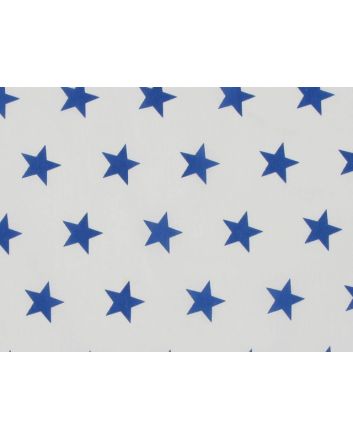 Stars Polycotton Print - Blue