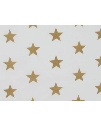 Stars Polycotton Print - Gold