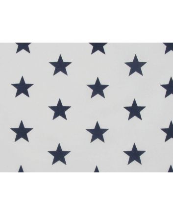 Stars Polycotton Print - Navy