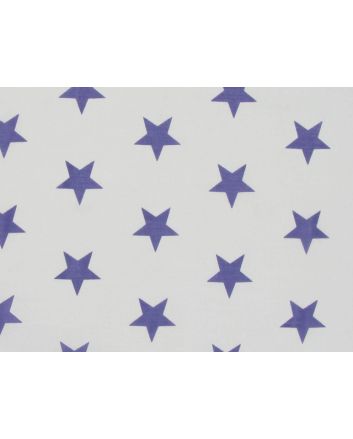 Stars Polycotton Print - Purple