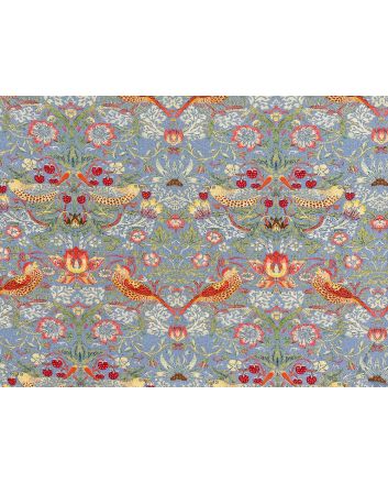Strawberry Thief Cotton Print, Azure