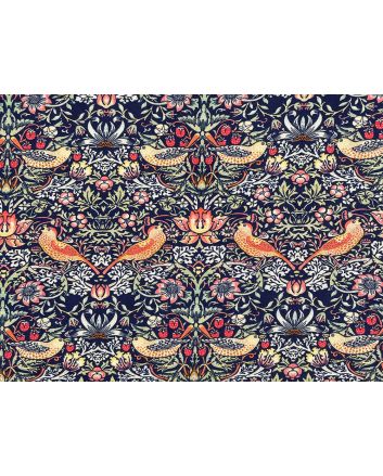 Strawberry Thief Cotton Print, Navy