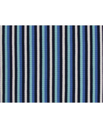 Stripe Viscose Ribbed Jersey Contrast, Blue
