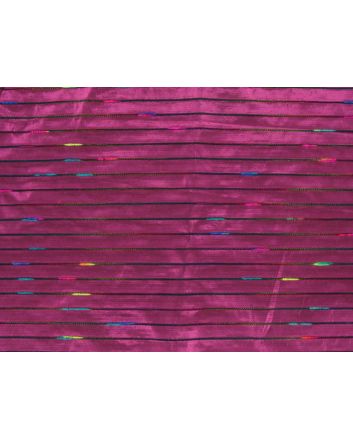 Striped Metallic Taffeta - Claret