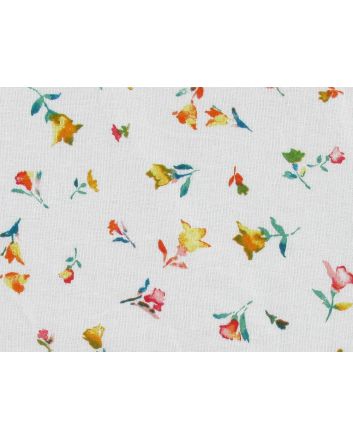 Summer Floral Linen Mix, Red