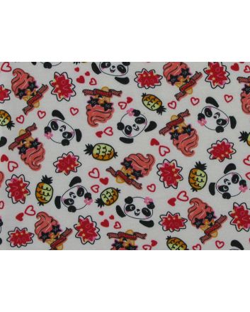 Summer Panda Polyester Jersey, Ivory