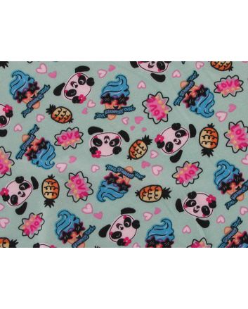 Summer Panda Polyester Jersey, Mint