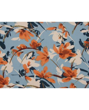 Summer Petal Polyester Jersey, Sky