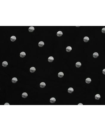 Sun Foil Spots Polyester Chiffon Roll End, 3m