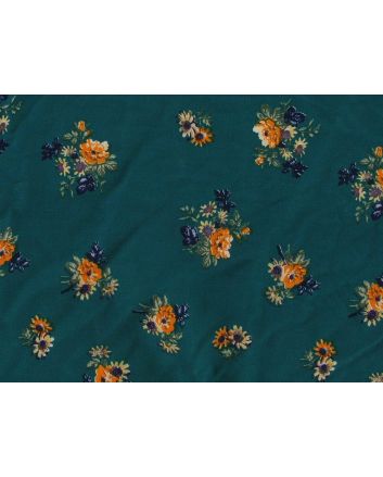 Sunflower Bouquets Viscose Roll End, 0.5m