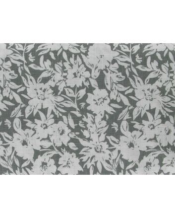 Sunflower Garden Printed Rayon Linen Print, Grey