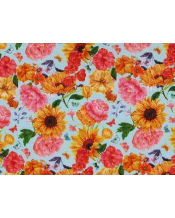 Sunflower Spring Printed Cotton Needlecord