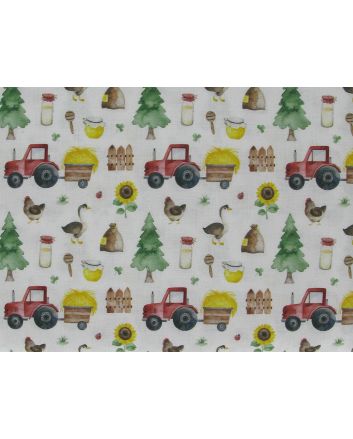 Sunflower Summer Farm Cotton Print