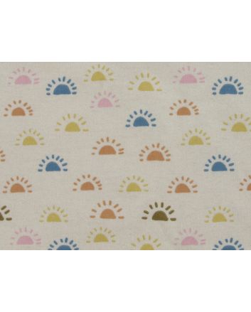 Sunset Doodle Brushed Cotton Rich Winceyette, Cream